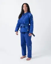 KINGZ NANO 3.0 DAMEN JIU JITSU - SCHWARZ - BLAU - WEISS KIMONO / GI