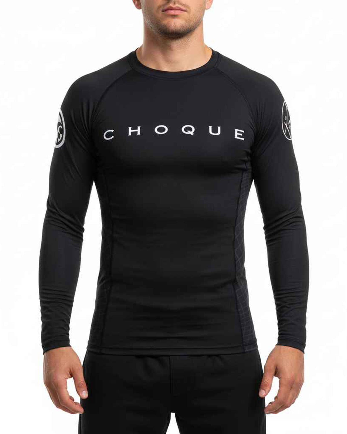 SHOYOROLL CHOQUE BATCH 121 WEAVES TRAINING BLACK SHORTS AND RASHGUARD