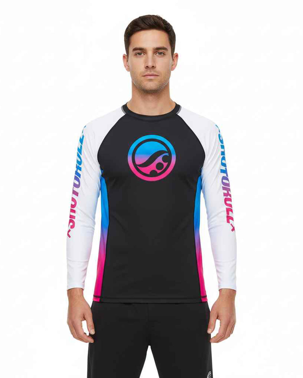 SHOYOROLLRETRO GRADIENT SHORTS AND RASHGUARD