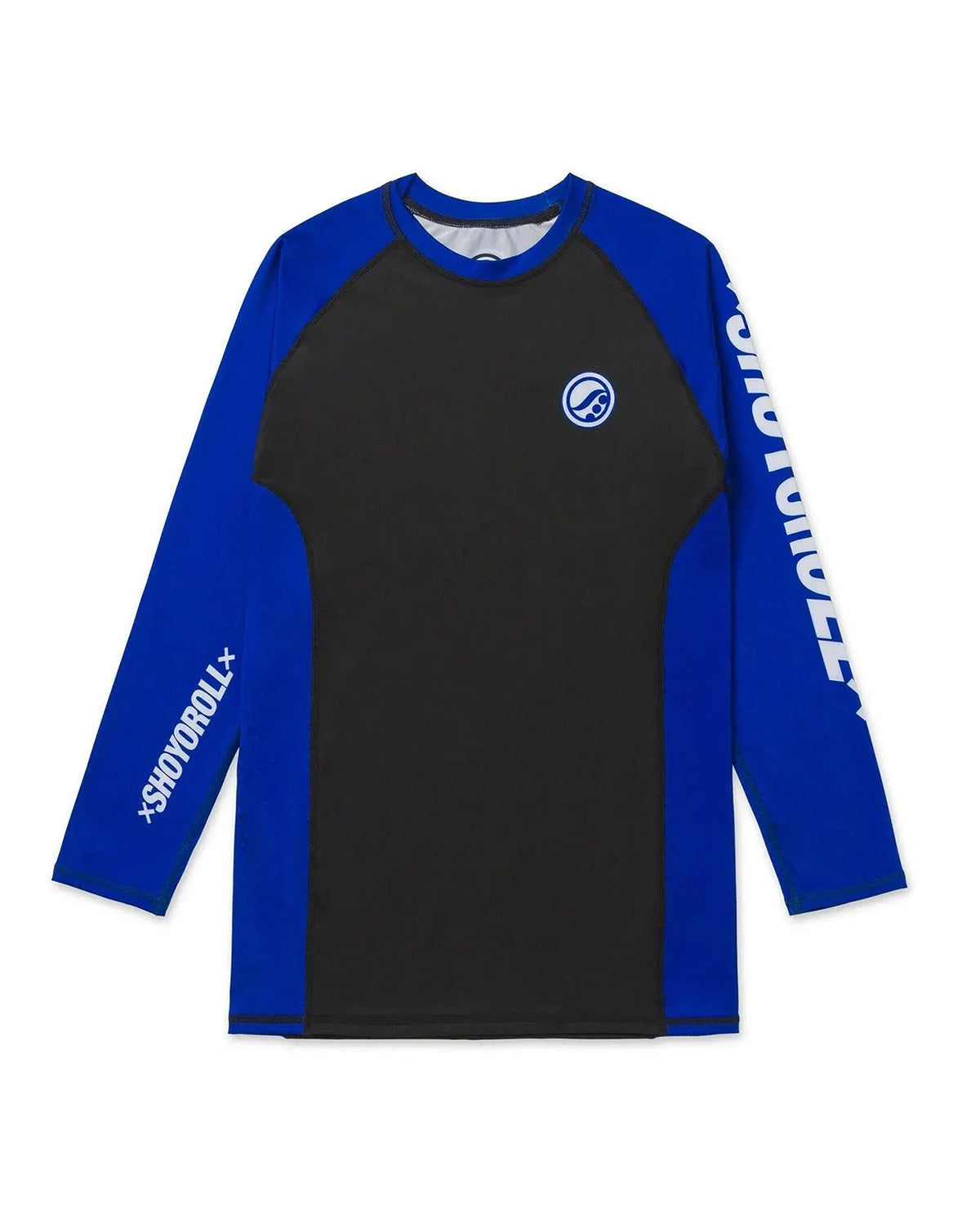 SHOYOROLL AZURE TRAINING LONG SLEEVE BLACK - PREMIUM BJJ NO-GI GEAR RASHGUARD