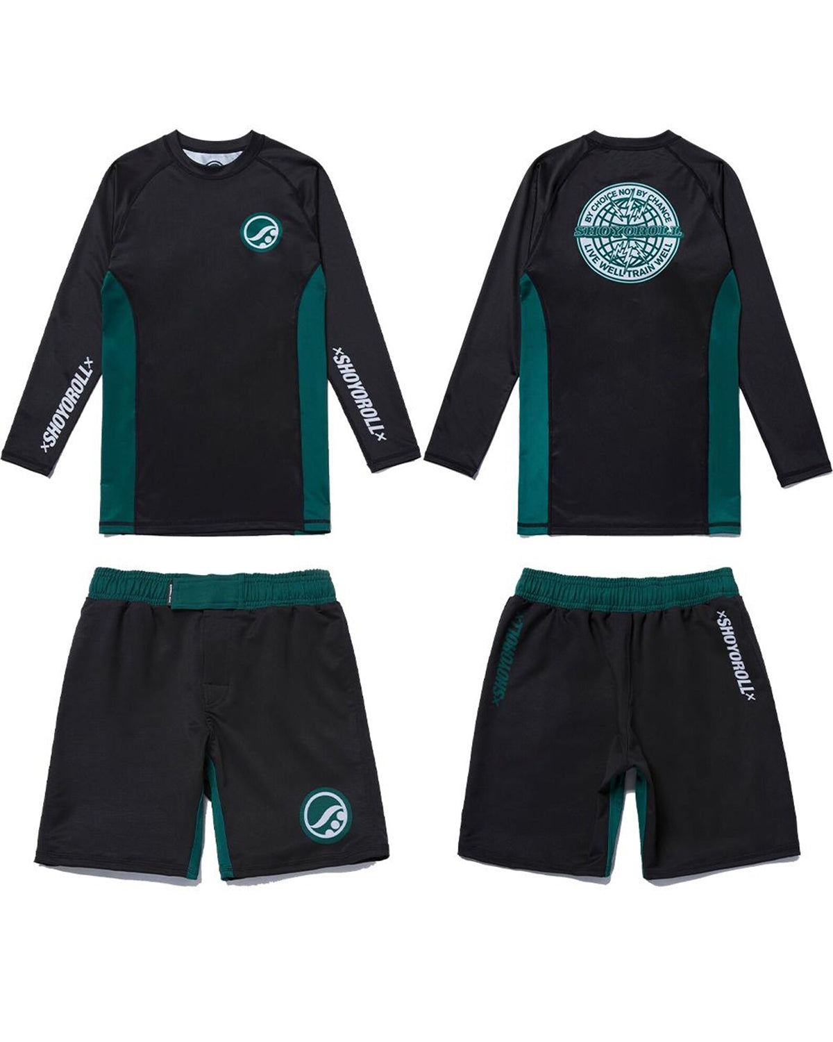 SHOYOROLL ALPINE COMPETITOR TRAINING FITTED SHORTS AND RASHGUARD