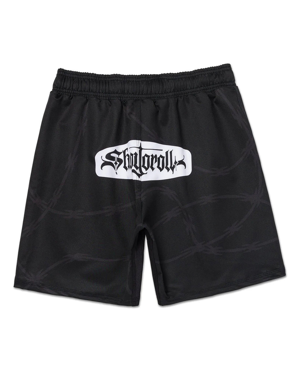 SHOYOROLL BARB WIRE SHORTS BLACK - PREMIUM BJJ NO-GI GEAR RASHGUARD