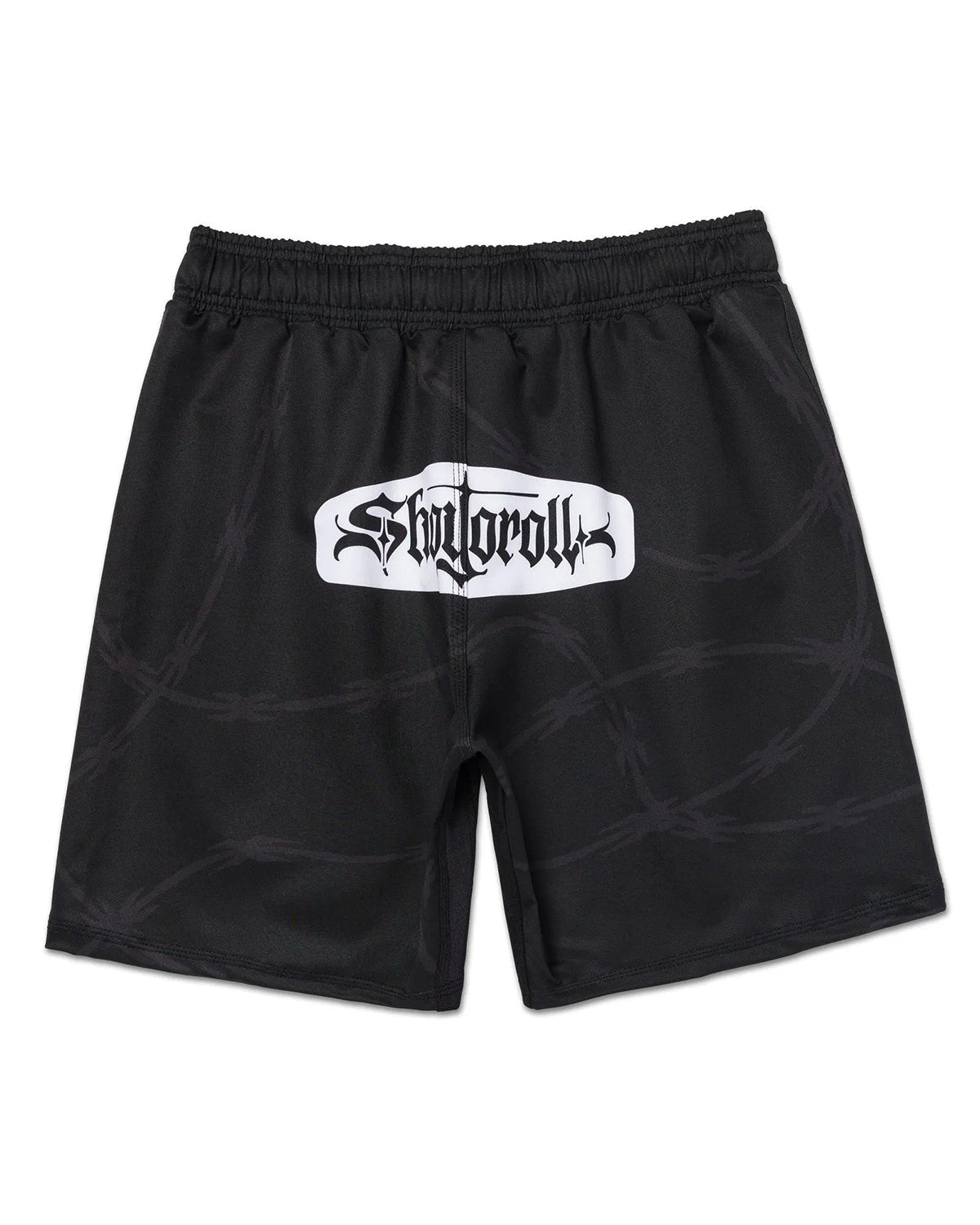 SHOYOROLL BARB WIRE SHORTS BLACK - PREMIUM BJJ NO-GI GEAR RASHGUARD