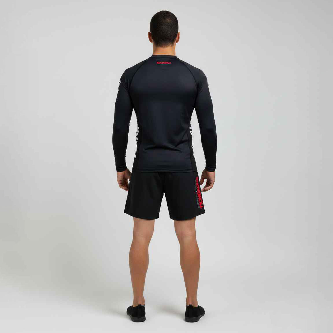 SHOYOROLL 3D TRAINING LONG SLEEVE BLACK PREMIUM BJJ NO-GI COMPRESSION RASHGUARD