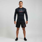 SHOYOROLL 3D TRAINING LONG SLEEVE BLACK PREMIUM BJJ NO-GI COMPRESSION RASHGUARD