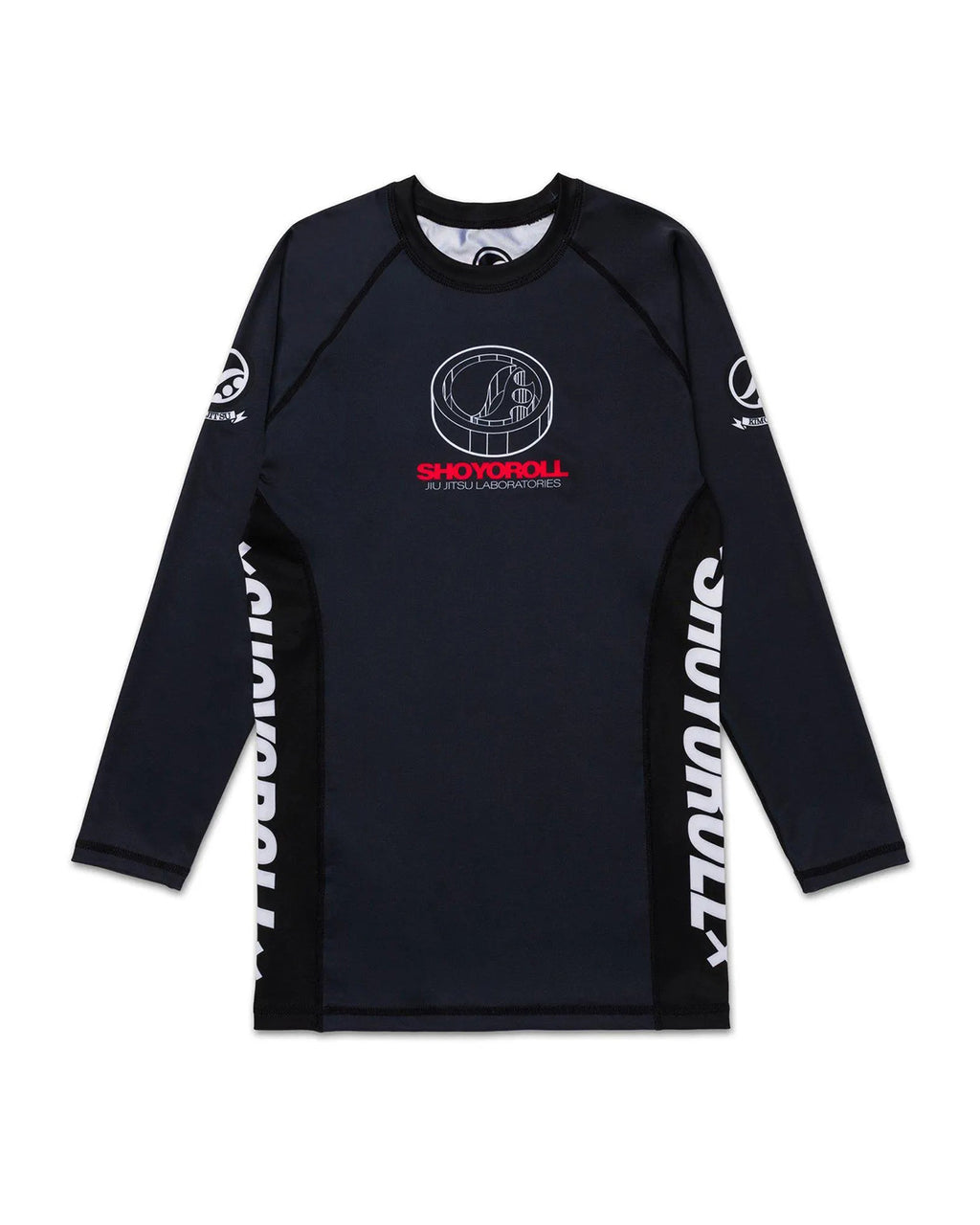 SHOYOROLL 3D TRAINING LONG SLEEVE BLACK PREMIUM BJJ NO-GI COMPRESSION RASHGUARD