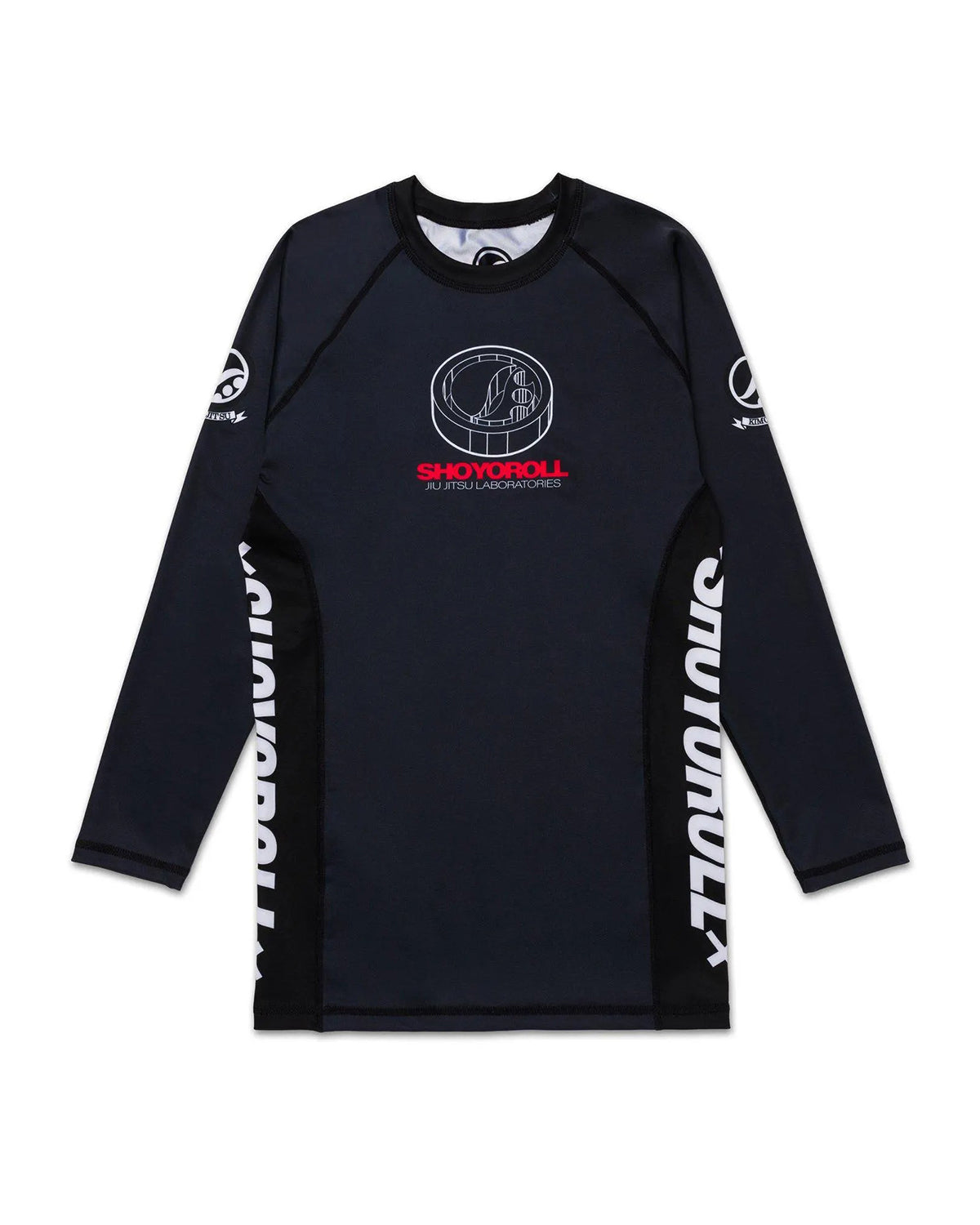 SHOYOROLL 3D TRAINING LONG SLEEVE BLACK PREMIUM BJJ NO-GI COMPRESSION RASHGUARD