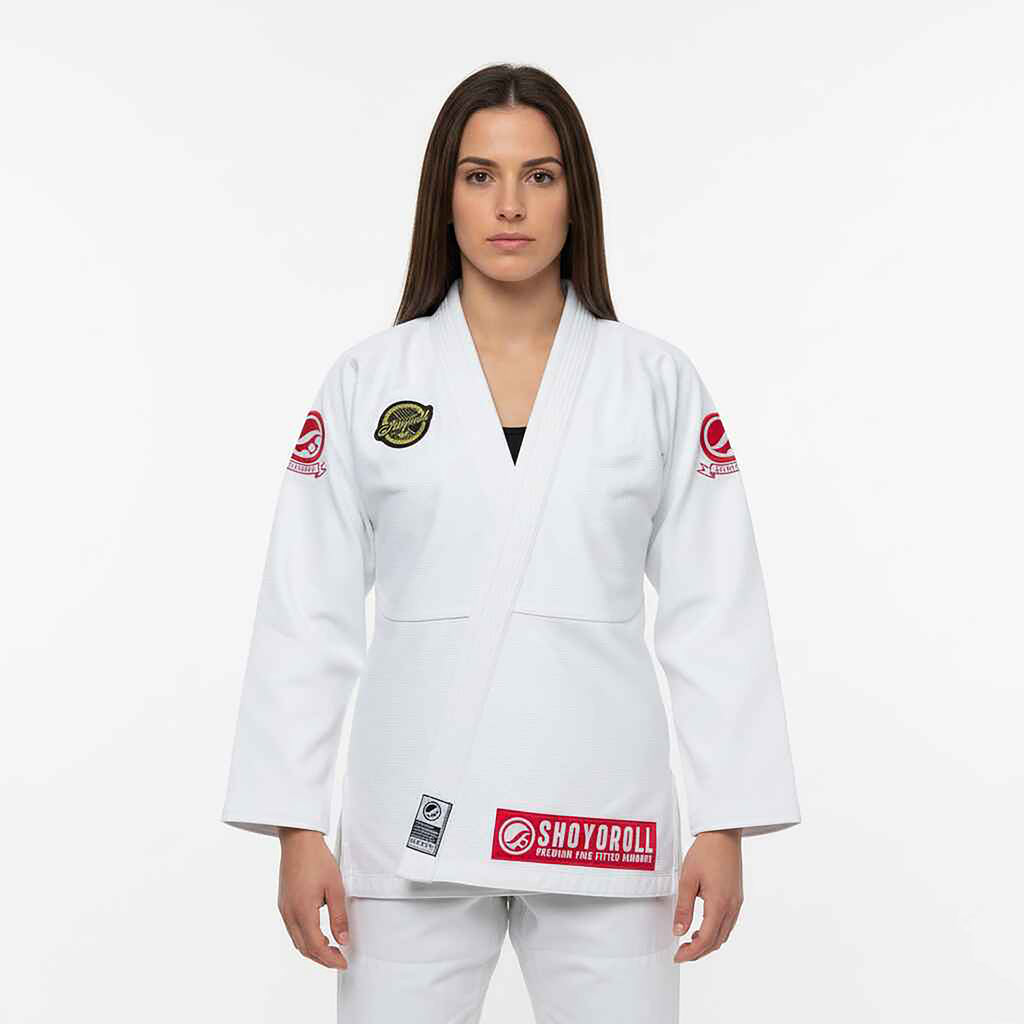 KIMONO / GI BLANCO PARA COMPETICIÓN DE BJJ SHOYOROLL RVCA LOTE 136 CORTE