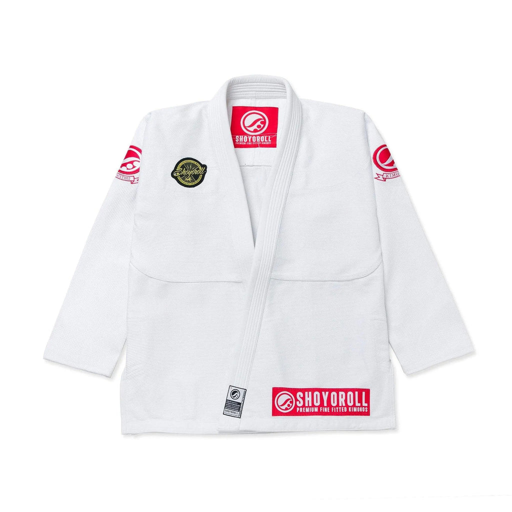 SHOYOROLL RVCA BATCH 136 CUT BJJ COMPETITOR RETRO WHITE KIMONO / GI
