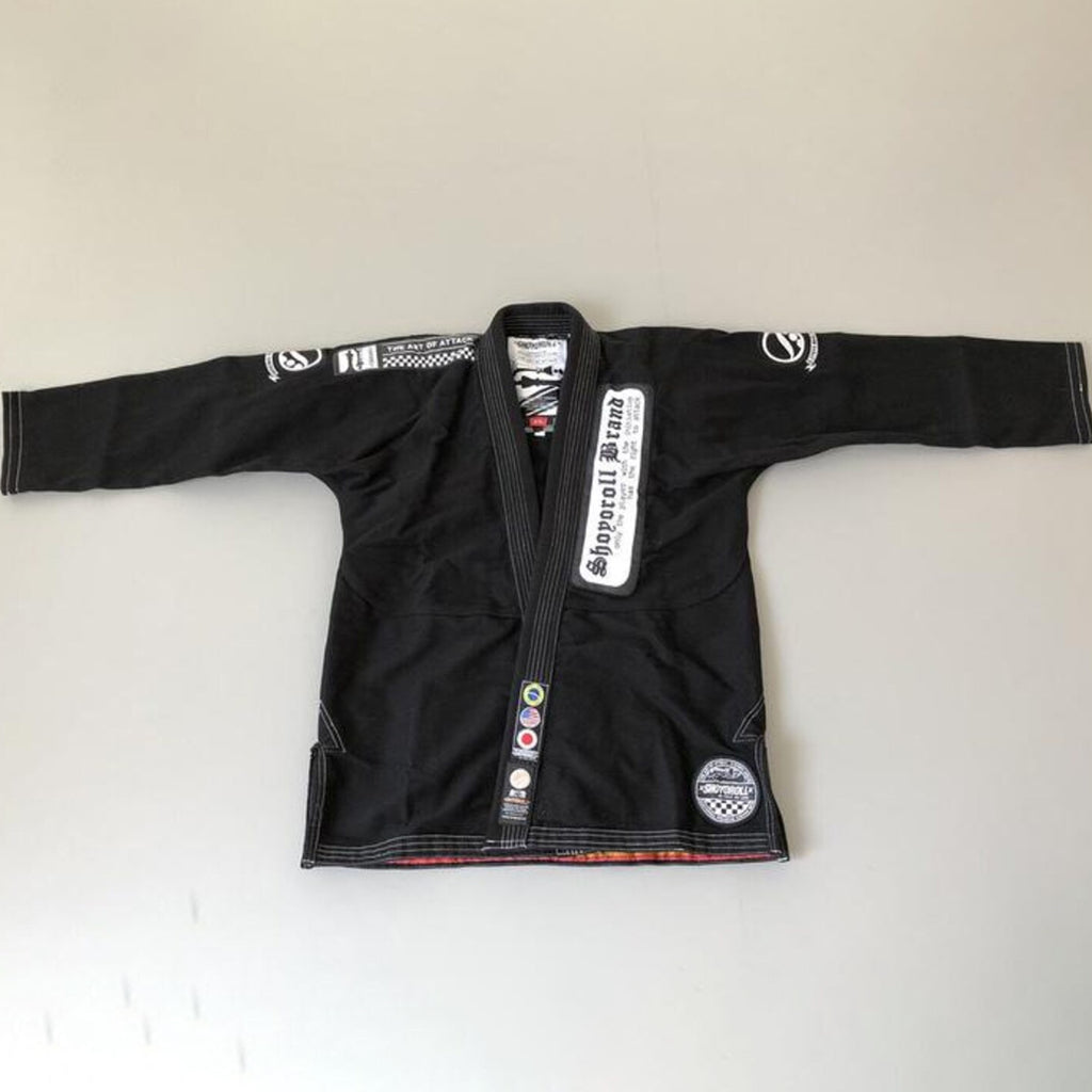 SHOYOROLL LOTE #37 KIMONO / GI NEGRO DE JIU JITSU BRASILEÑO HUMAN CHESS