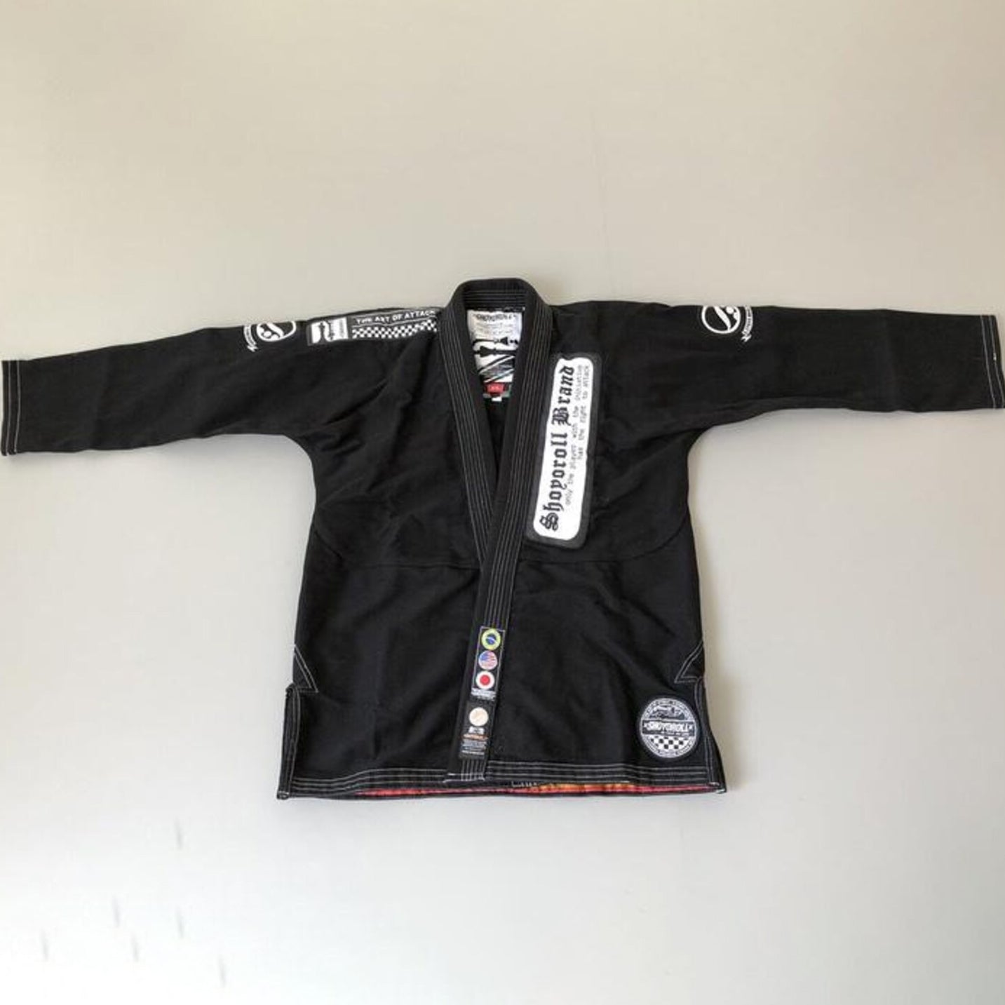 SHOYOROLL LOTE #37 KIMONO / GI NEGRO DE JIU JITSU BRASILEÑO HUMAN CHESS