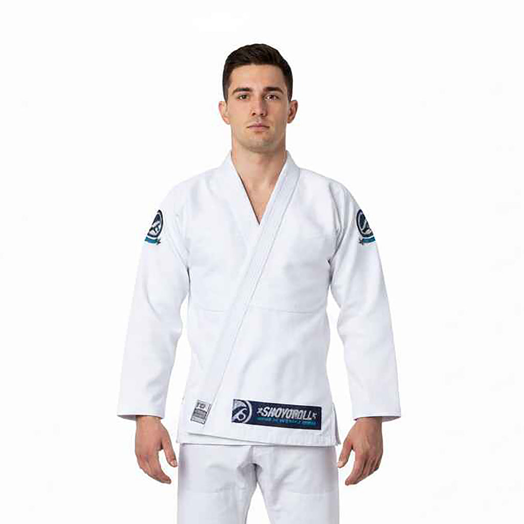 SHOYOROLL SAFIRE COMPETITOR BJJ PREMIUM PEARL WEAVE WEISSER KIMONO / GI