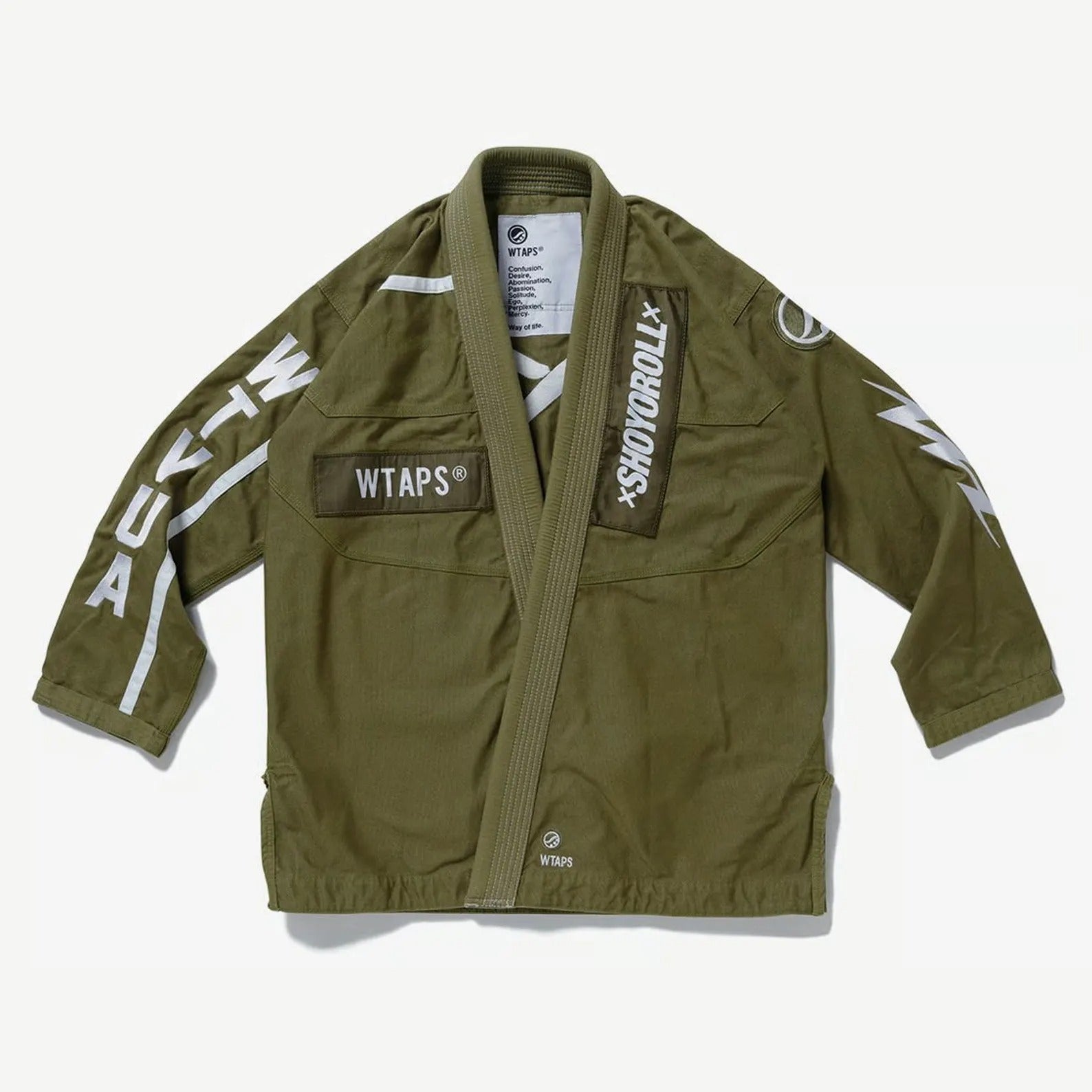 SHOYOROLL BATCH 113 WTAPS KIMONO AUTHENTISCHES BJJ OLIVGRÜNES KIMONO / GI