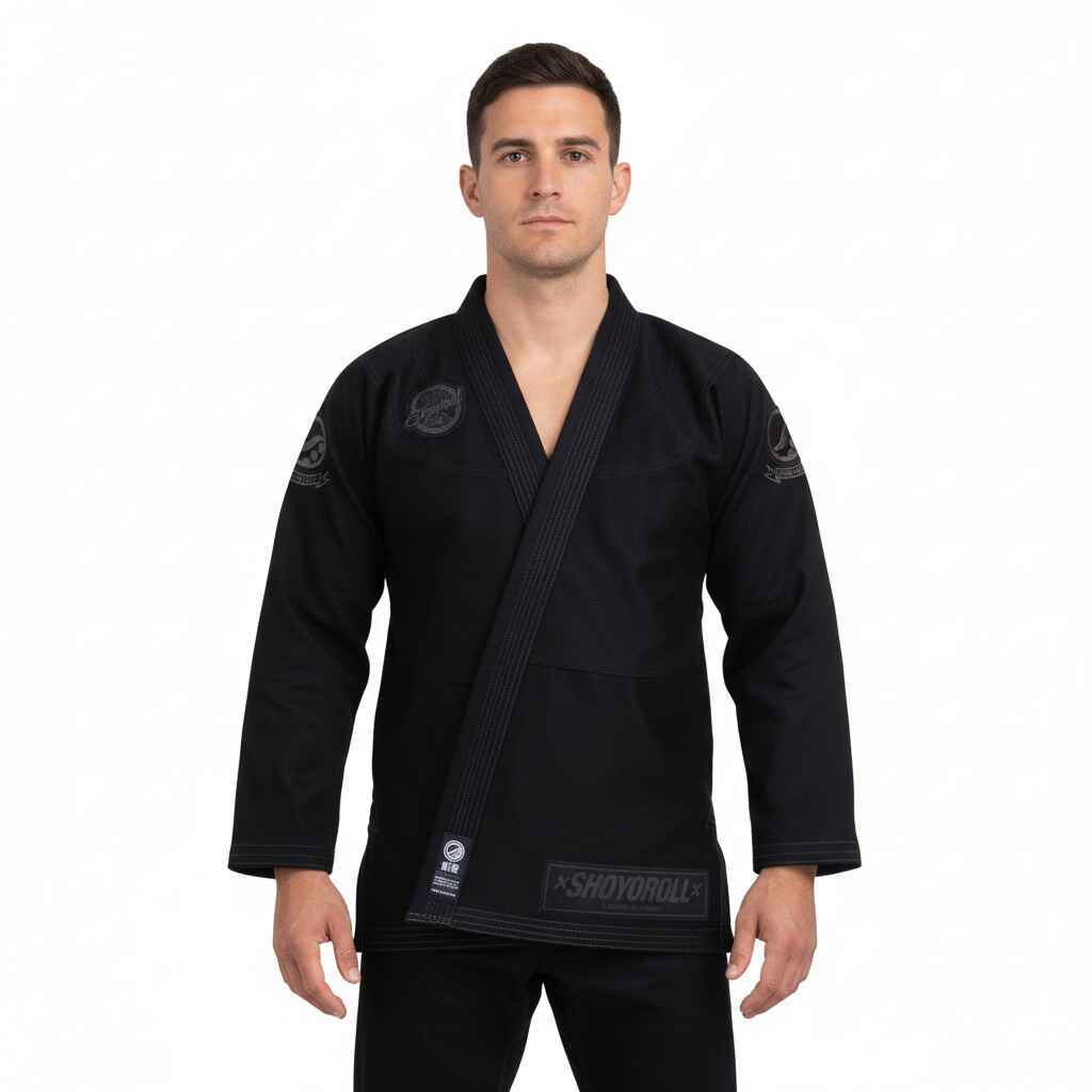 SHOYOROLL BRASILIANISCHES JIU-JITSU SCHWARZES KIMONO / GI