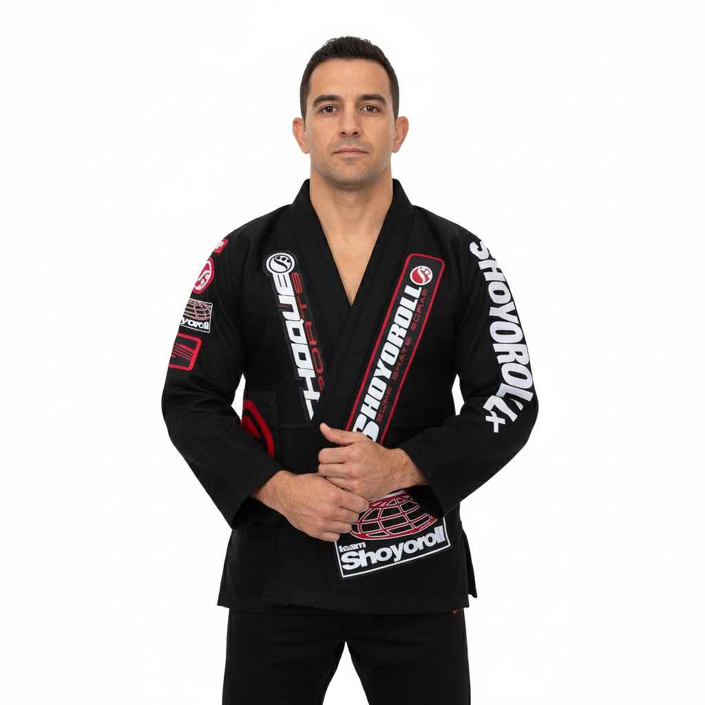 SHOYOROLL FEDERATION V4 BATCH 24 BRASILIANISCHES JIU-JITSU SCHWARZER KIMONO / GI