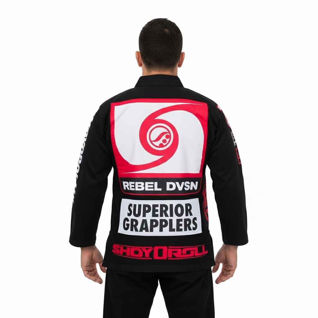 SHOYOROLL FEDERATION V4 BATCH 24 BRASILIANISCHES JIU-JITSU SCHWARZER KIMONO / GI