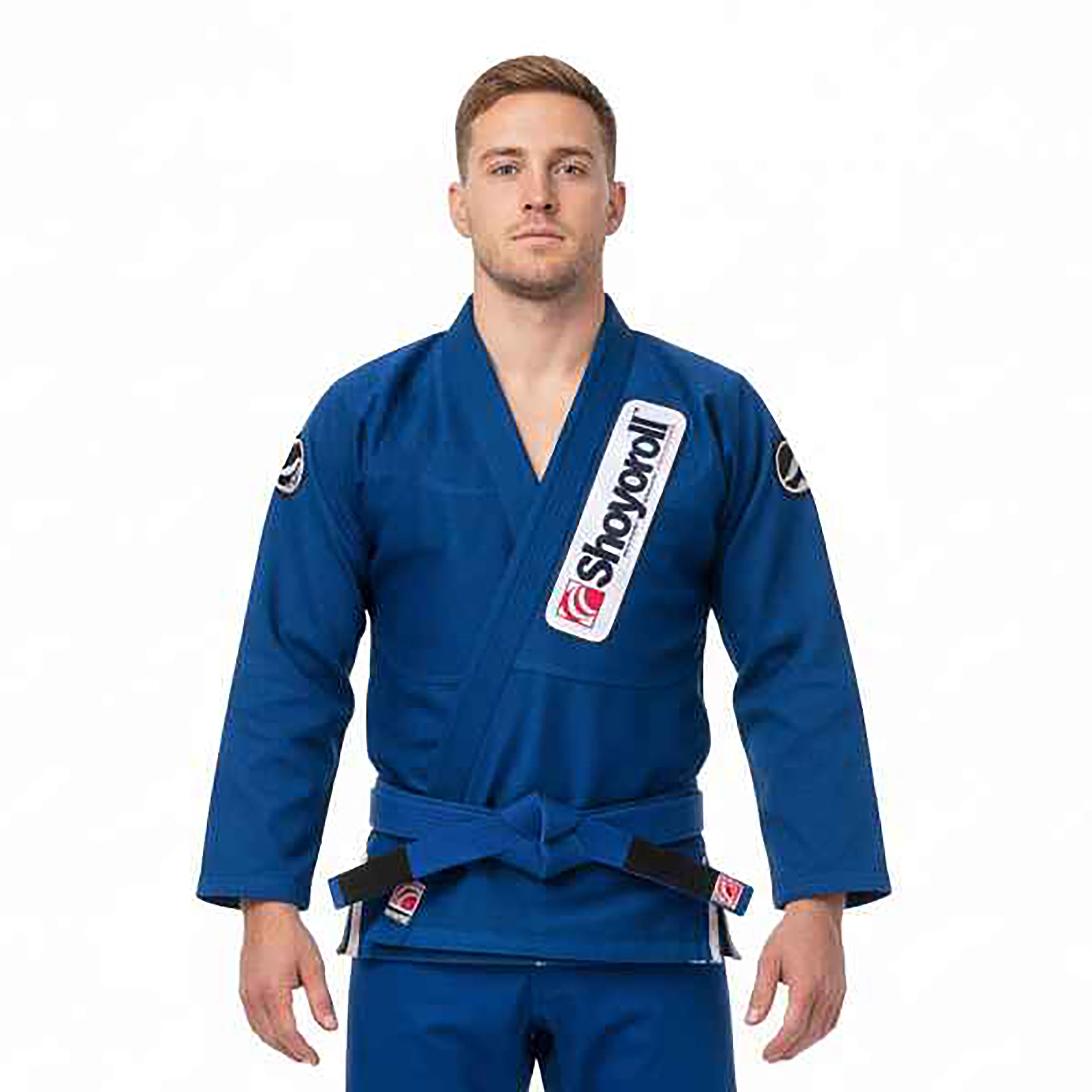 SHOYOROLL STYLE BJJ SUPERLITE JIU JITSU - 450 GSM PEARL WEAVE BLUE KIMONO /