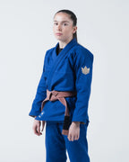 KIMONO / GI KINGZ THE ONE V2 JIU JITSU PARA MUJER - NEGRO - AZUL - BLANCO