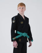 KINGZ COMP V6 JIU JITSU JUVENIL - KIMONO / GI NEGRO - AZUL - BLANCO
