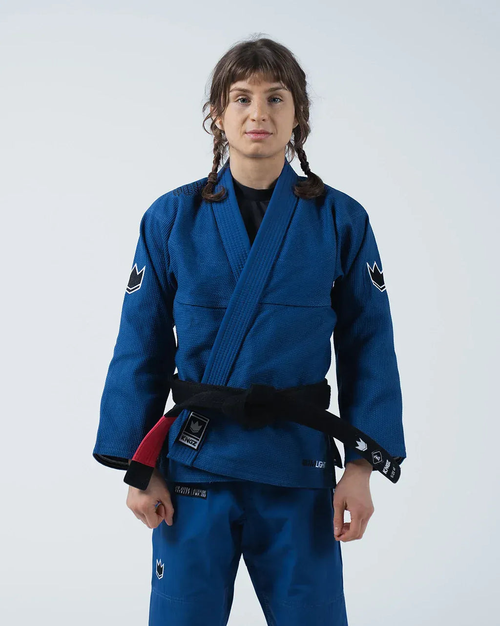KINGZ ULTRALIGHT 2.0 DAMEN JIU JITSU- SCHWARZ - BLAU- WEISS KIMONO / GI