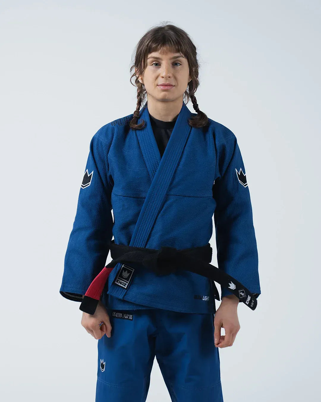 KINGZ ULTRALIGHT 2.0 DAMEN JIU JITSU- SCHWARZ - BLAU- WEISS KIMONO / GI
