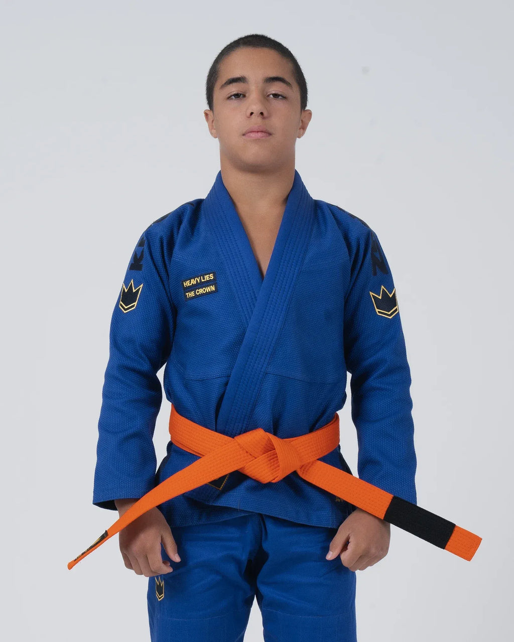 KINGZ COMP V6 JIU JITSU JUVENIL - KIMONO / GI NEGRO - AZUL - BLANCO