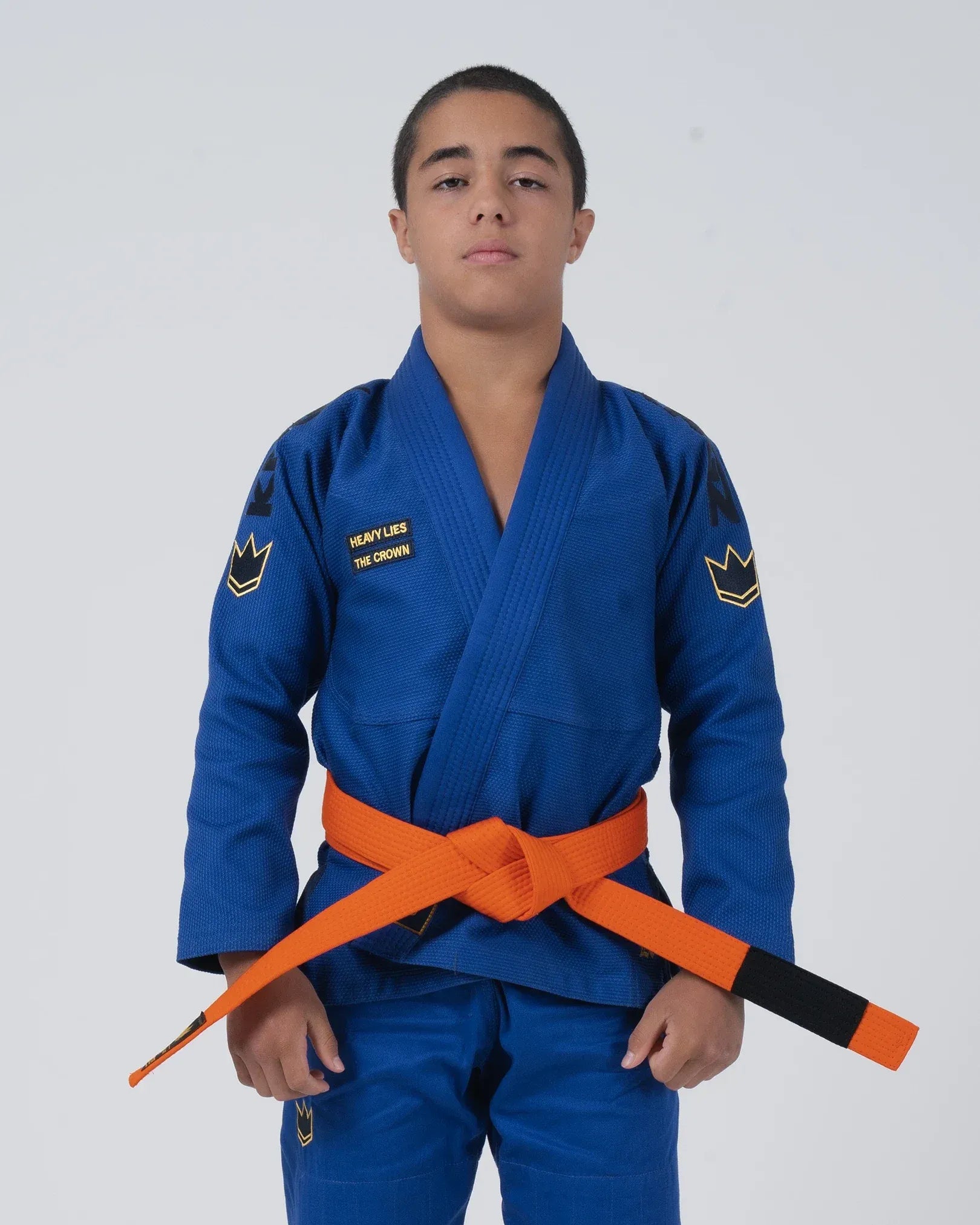 KINGZ COMP V6 YOUTH JIU JITSU - SCHWARZ - BLAU - WEISS KIMONO / GI