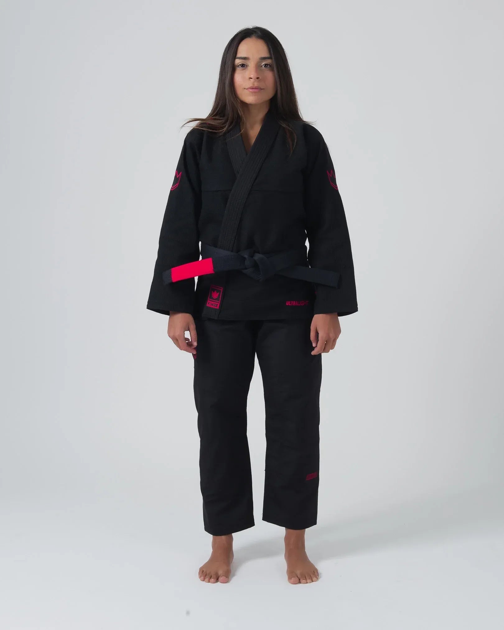 KINGZ ULTRALIGHT 2.0 DAMEN JIU JITSU- SCHWARZ - BLAU- WEISS KIMONO / GI