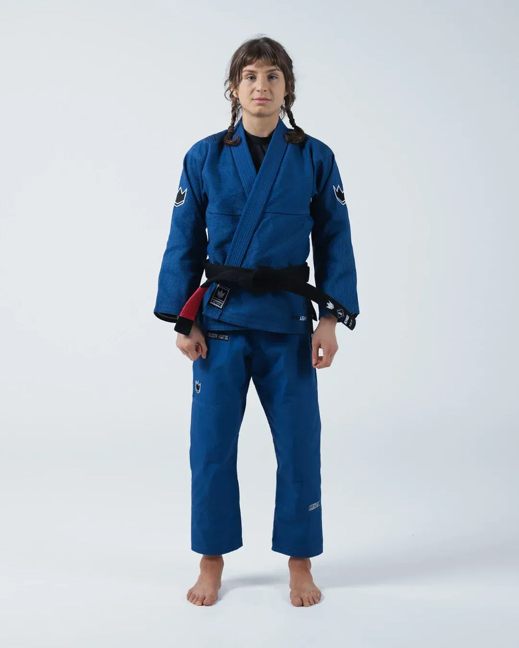 KINGZ ULTRALIGHT 2.0 DAMEN JIU JITSU- SCHWARZ - BLAU- WEISS KIMONO / GI