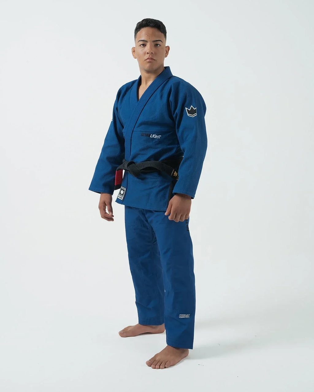 KINGZ ULTRALIGHT 2.0 JIU JITSU (VERSIÓN 2023) - KIMONO / GI NEGRO - AZUL - BLANCO