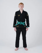 KINGZ COMP V6 JIU JITSU JUVENIL - KIMONO / GI NEGRO - AZUL - BLANCO