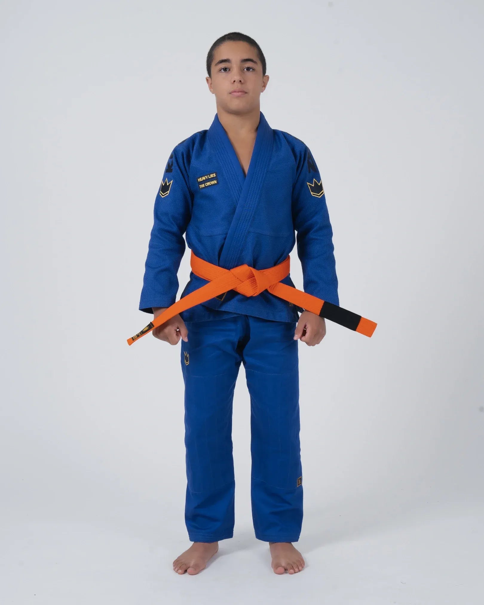 KINGZ COMP V6 YOUTH JIU JITSU - SCHWARZ - BLAU - WEISS KIMONO / GI