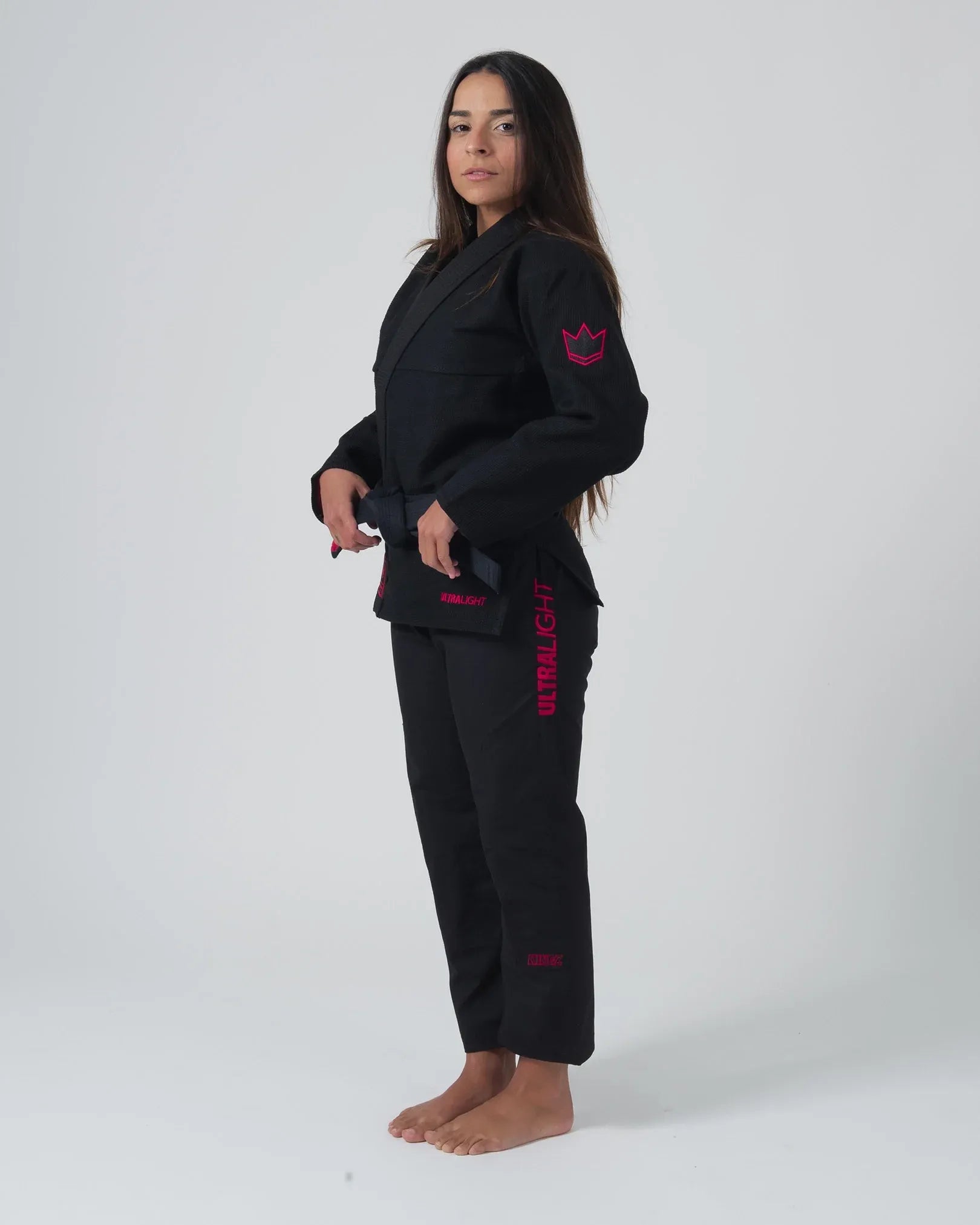 KINGZ ULTRALIGHT 2.0 DAMEN JIU JITSU- SCHWARZ - BLAU- WEISS KIMONO / GI