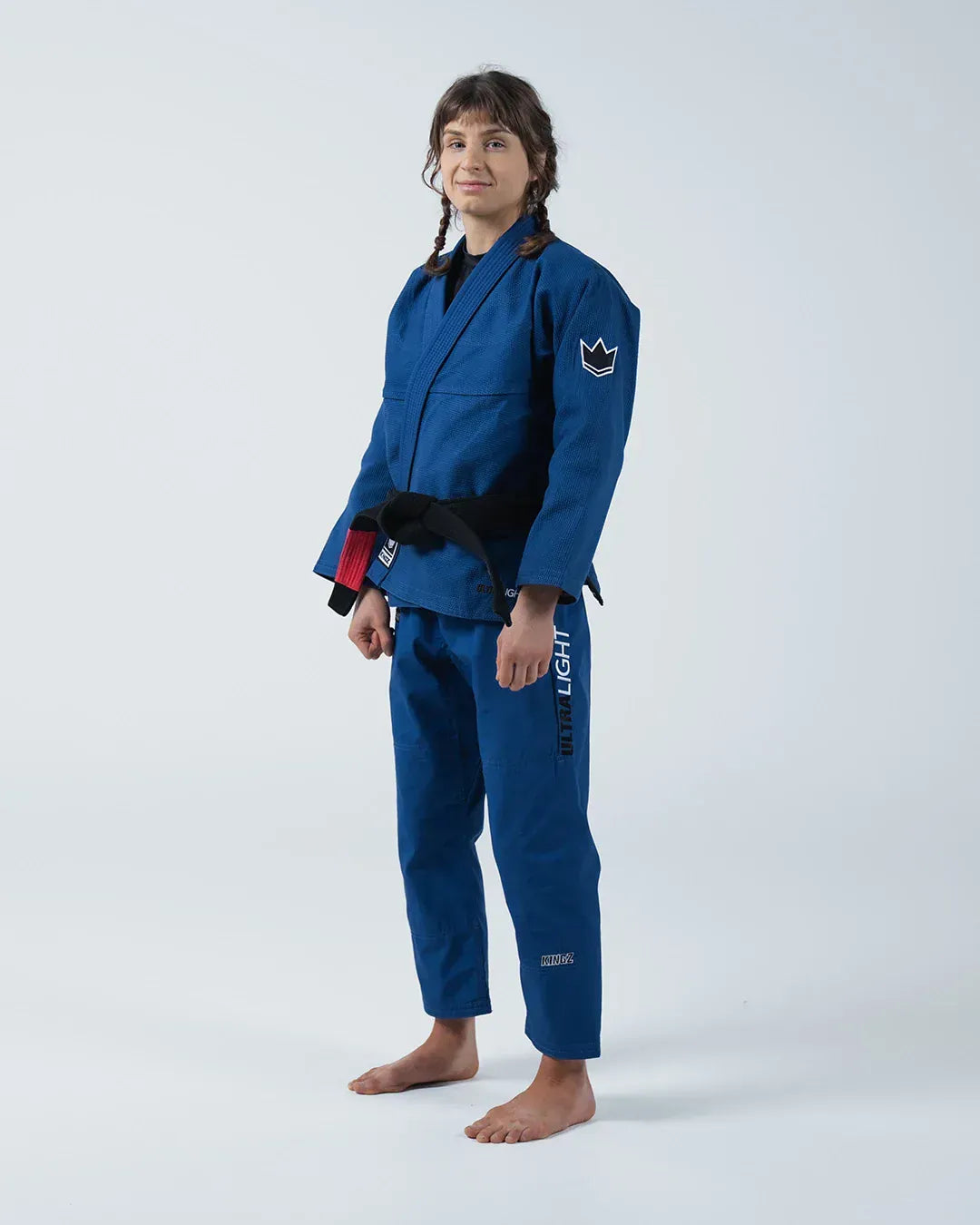 KINGZ ULTRALIGHT 2.0 DAMEN JIU JITSU- SCHWARZ - BLAU- WEISS KIMONO / GI