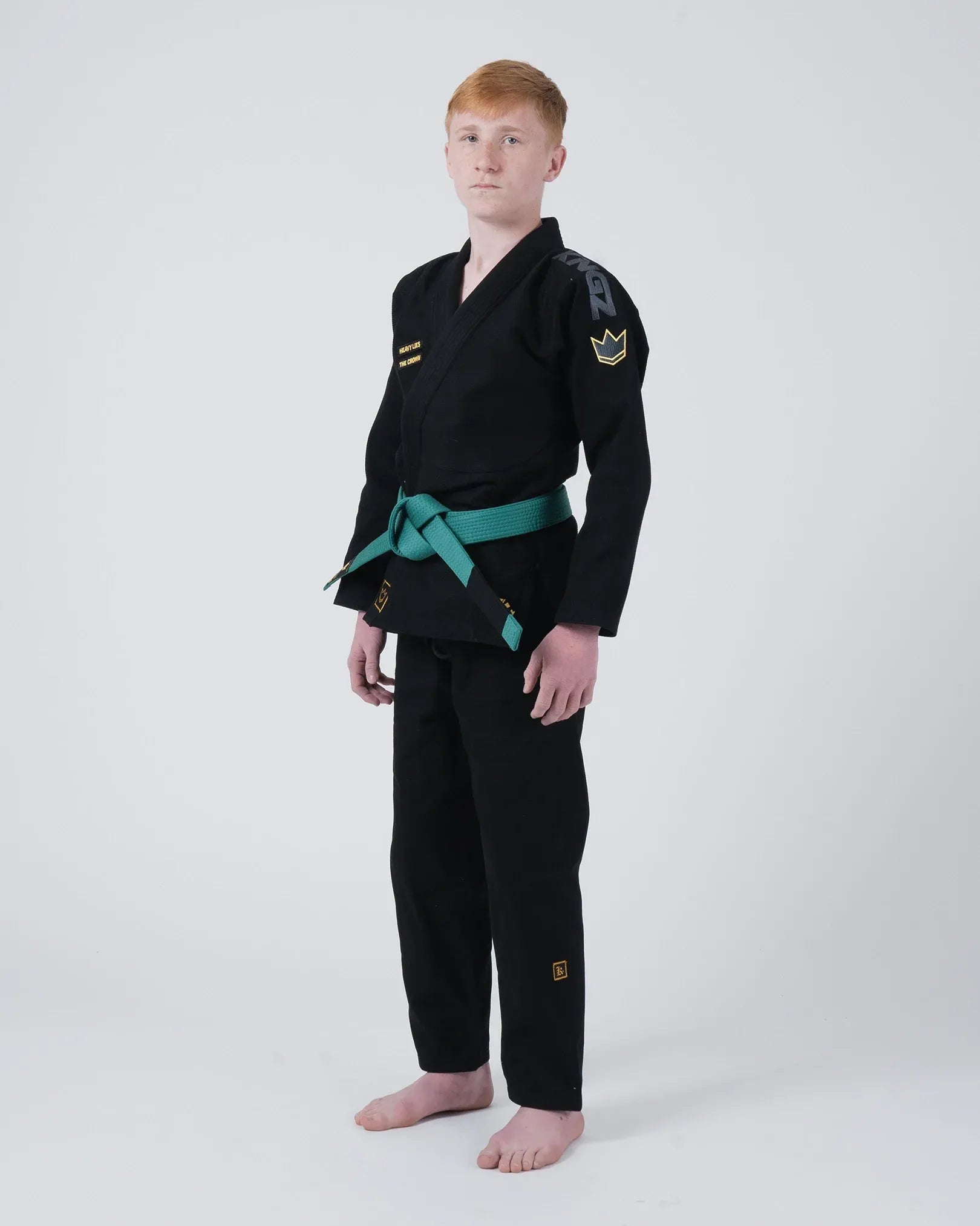 KINGZ COMP V6 YOUTH JIU JITSU - SCHWARZ - BLAU - WEISS KIMONO / GI